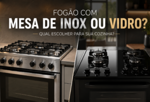 Fogão mesa inox ou vidro